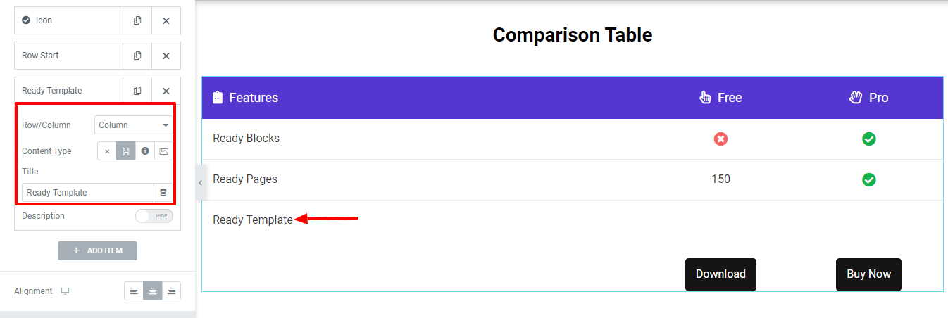 วิธีสร้างตารางเปรียบเทียบสินค้าใน WordPress 10 Add Column with Heading