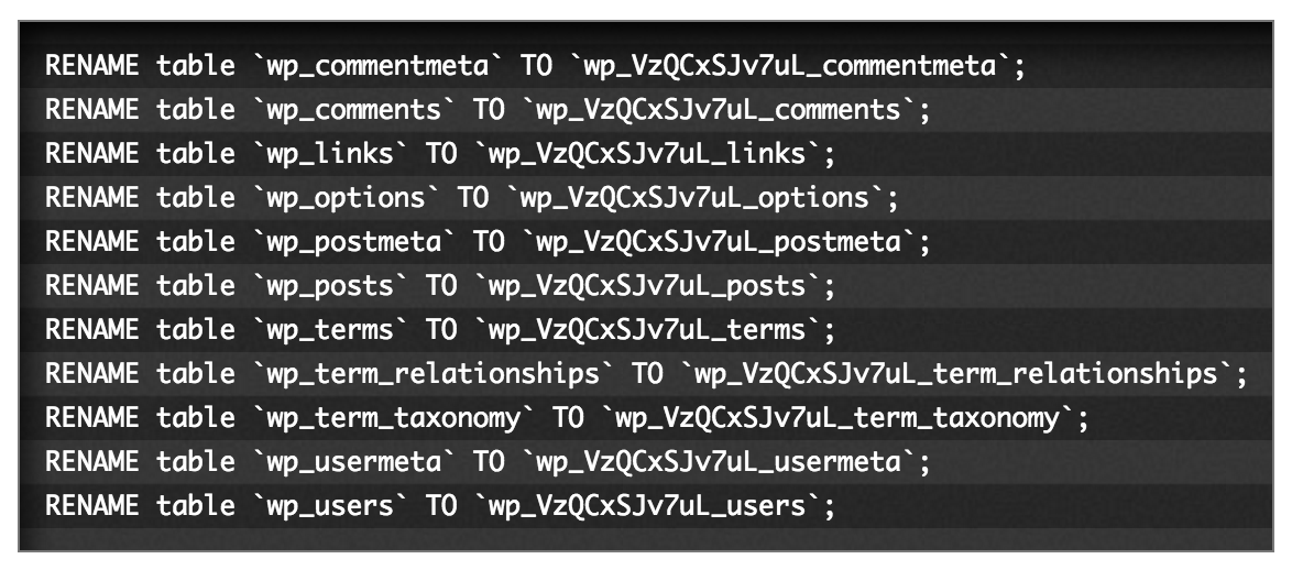 Dengan beberapa SQL yang ditempatkan dengan baik, Anda dapat mengganti nama awalan tabel Anda dan menambahkan lapisan keamanan lain ke instalasi WordPress Anda. (Kredit gambar: Menggali Ke WP)