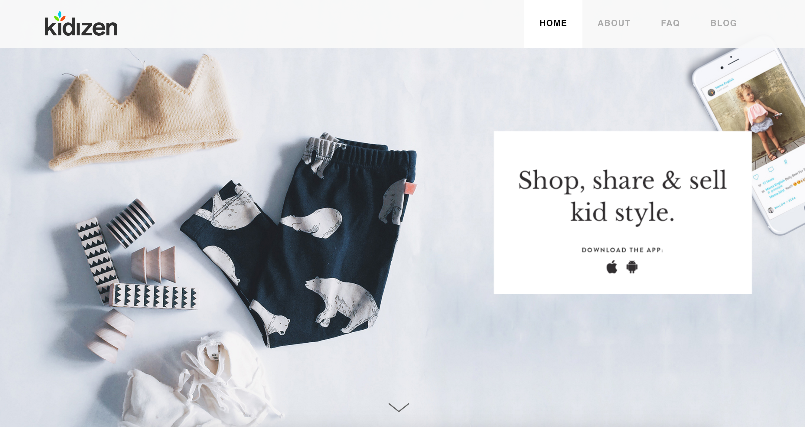 Kidizen 鼓励父母回收他们的孩子穿的衣服。