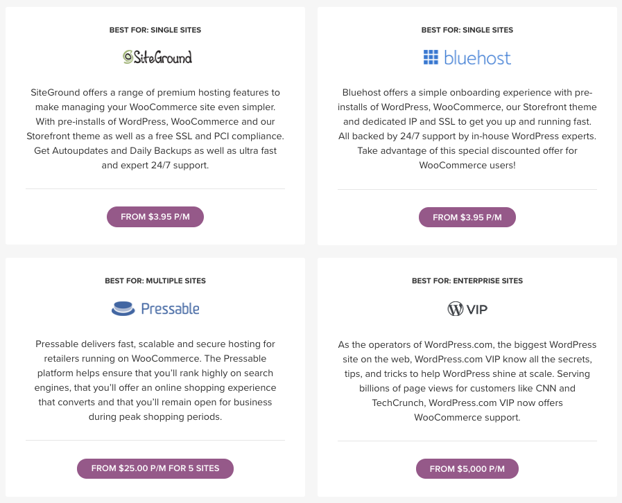 Empat opsi hosting WooCommerce teratas yang direkomendasikan