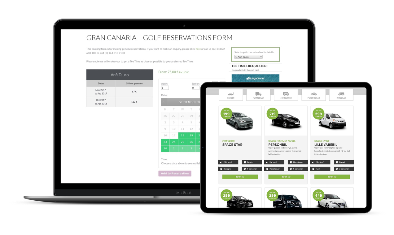 Układy produktów dla dwóch stron internetowych korzystających z WooCommerce