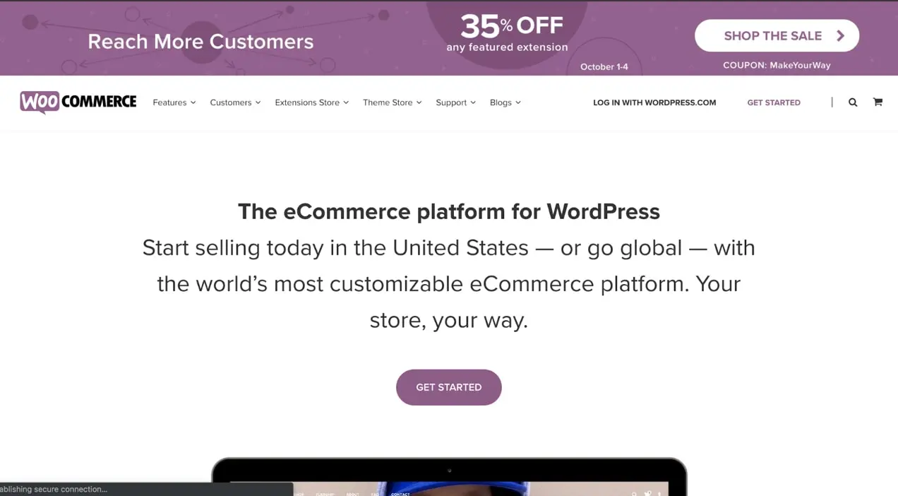 WooCommerce 网站上的销售横幅