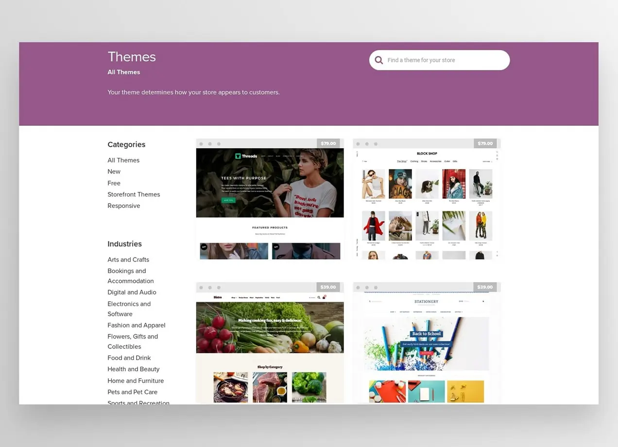 La bibliothèque de thèmes WooCommerce