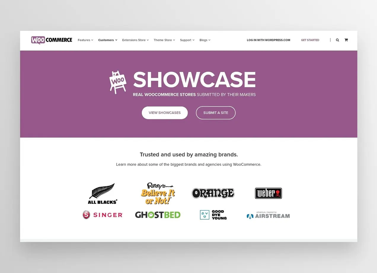 Витрина WooCommerce с примерами сайтов WooCommerce