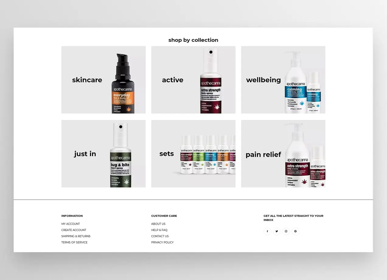Коллекции CBD Apothecanna на WooCommerce