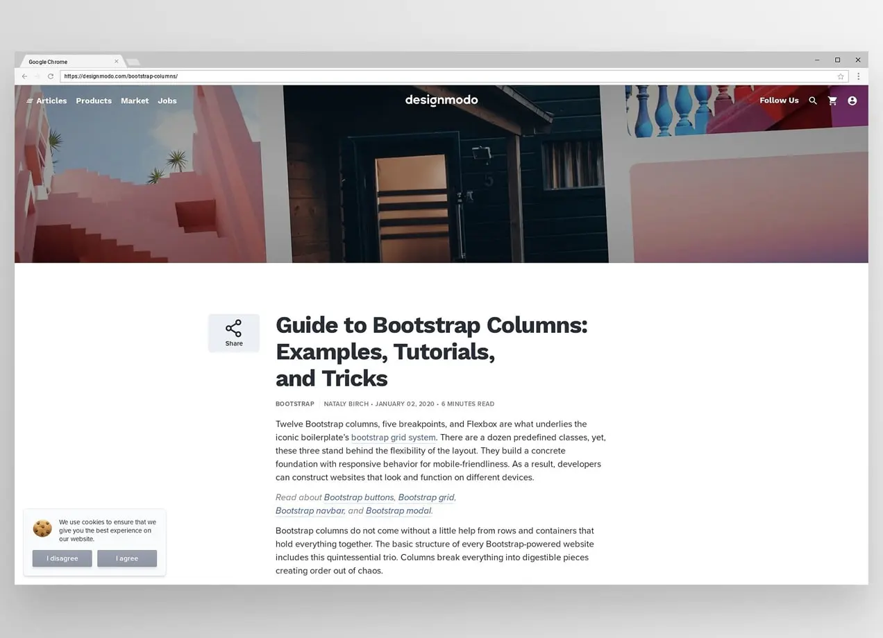 captura de pantalla de la publicación del blog - Guía de columnas Bootstrap: ejemplos, tutoriales y trucos