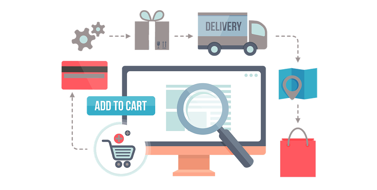 proses eCommerce diilustrasikan