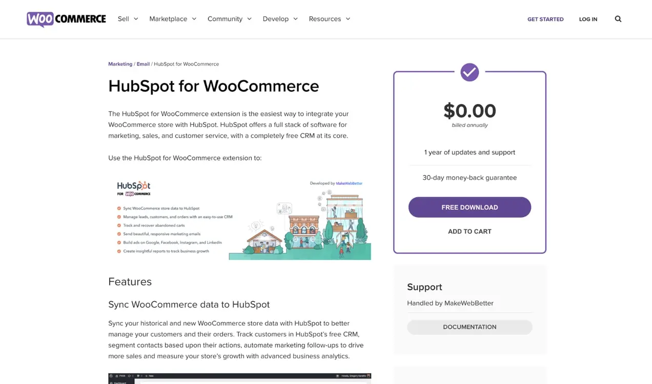 HubSpot per estensione WooCommerce