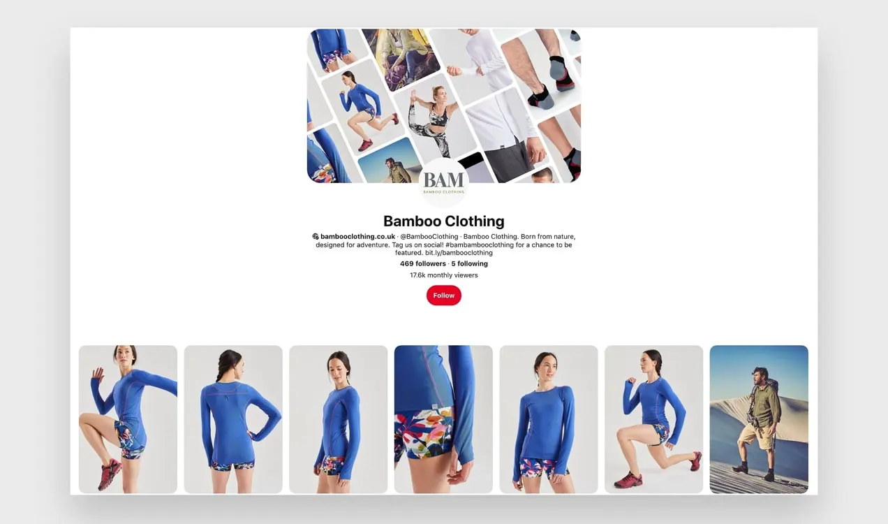 竹の服のPinterestアカウント