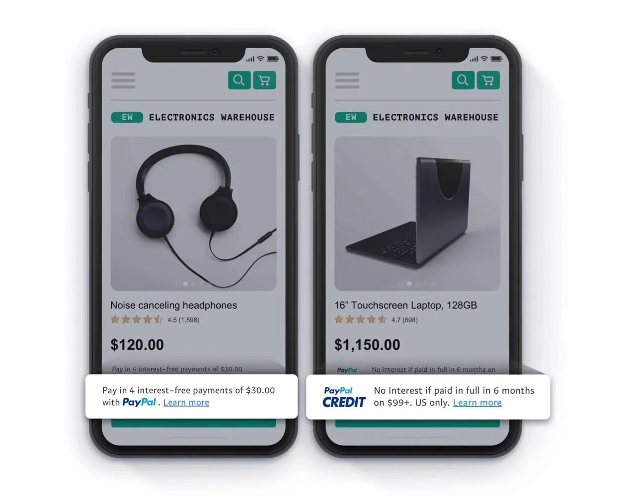 Messaggistica dinamica PayPal mostrata su un telefono cellulare