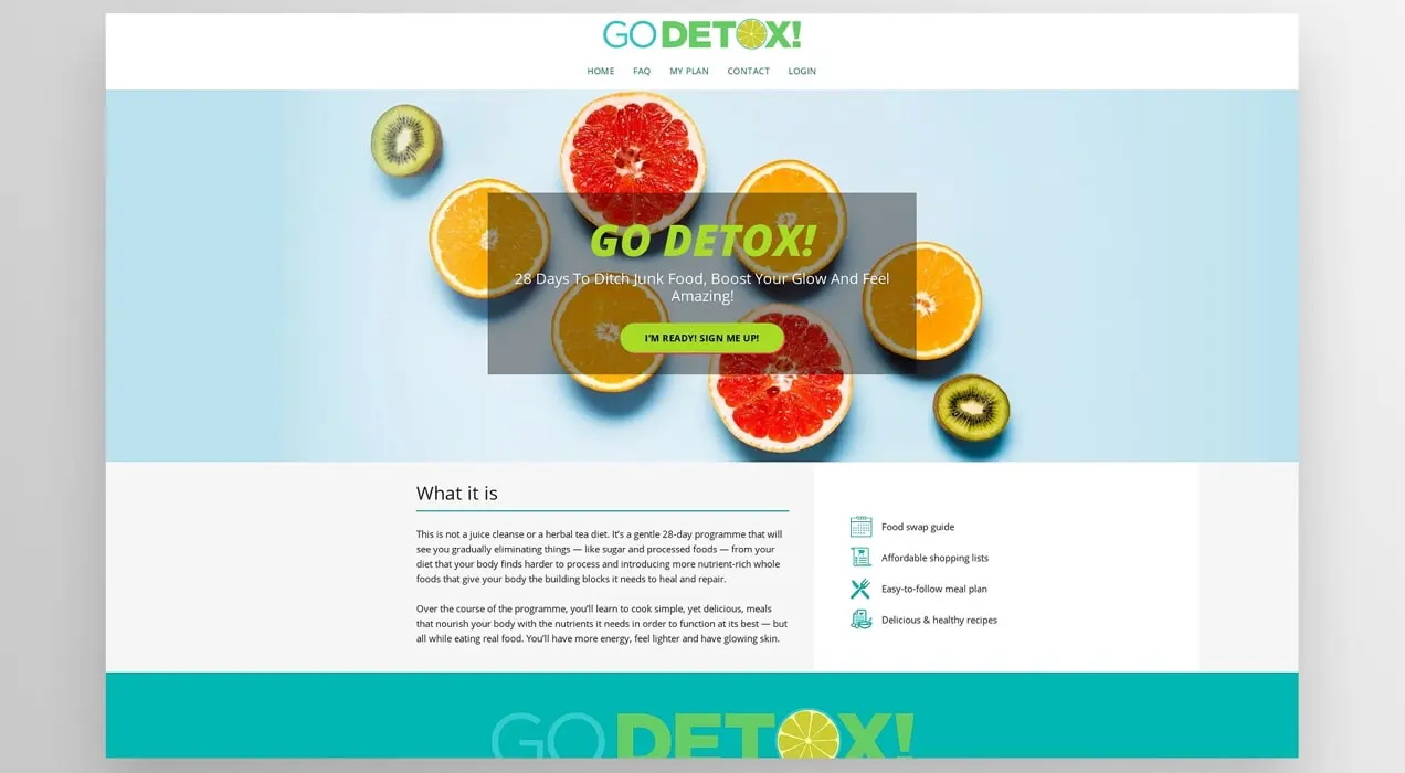 Vai al sito Web di abbonamento Detox