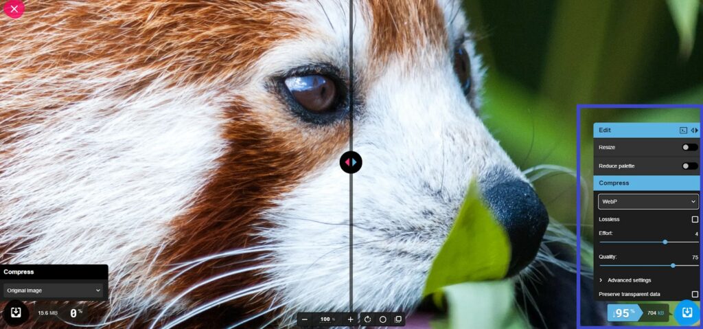 مقارنة أداء PNG و Avif