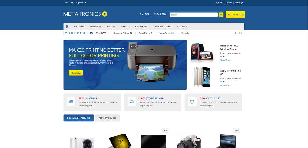 Meta Tronics - سمة Prestashop مستجيبة