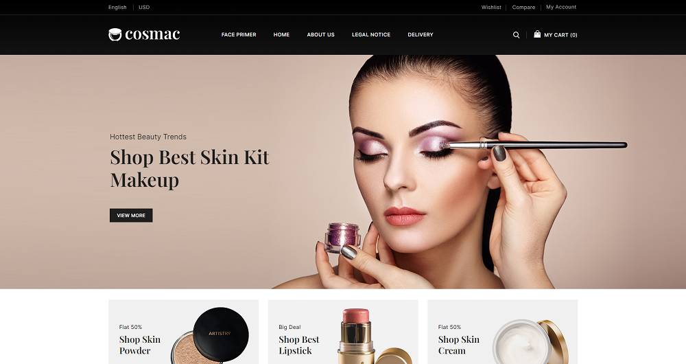 Cosmac Cosmetics & Beauty Store Modelo PrestaShop
