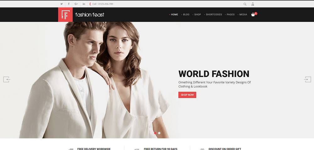 Fashion Feast — адаптивная тема WooCommerce