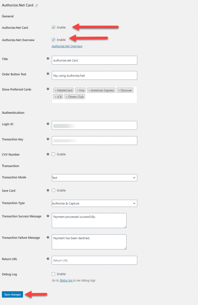 authorize.net woocommerce 集成