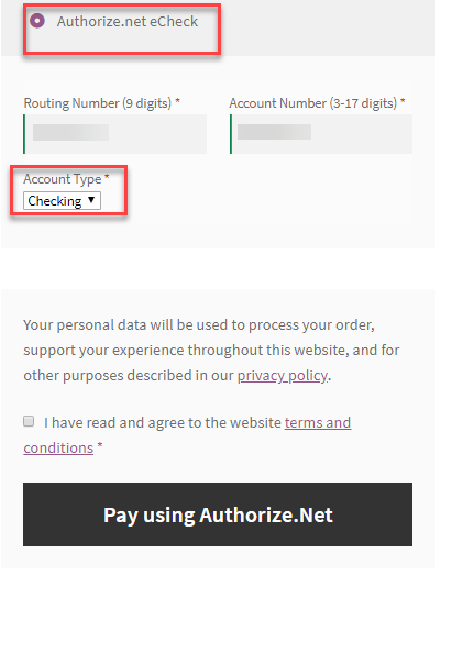 authorize.net woocommerce 集成