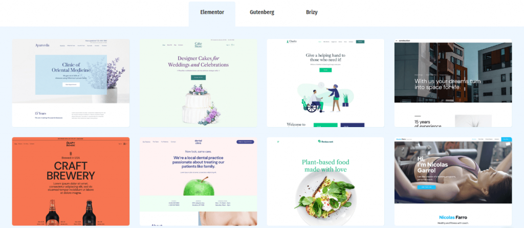 Plantillas Elementor