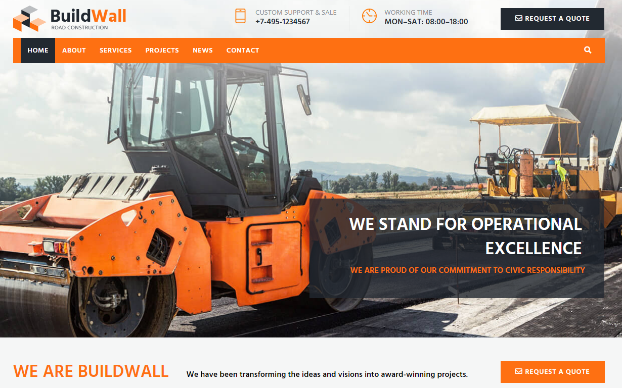 temă WordPress multifuncțională de construcție