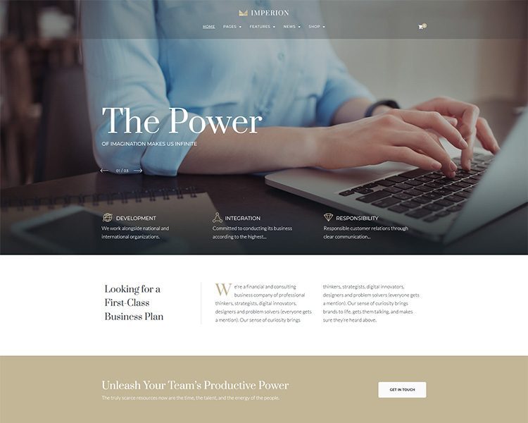temă corporativă multifuncțională WordPress