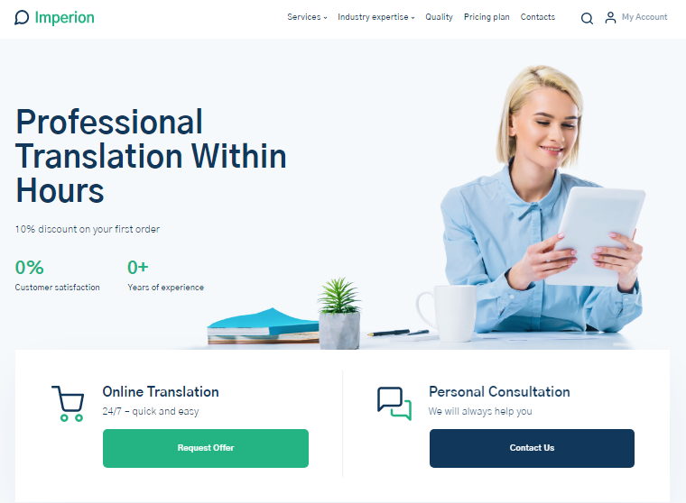 temă corporativă multifuncțională WordPress