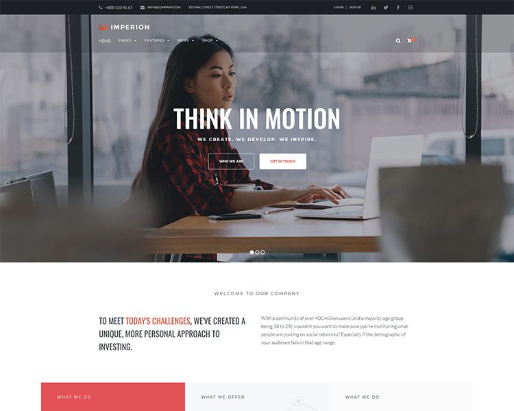 temă corporativă multifuncțională WordPress