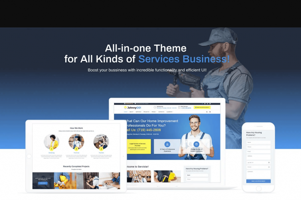 многоцелевая тема WordPress для домашних служб
