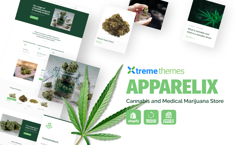 大麻和医用大麻商店 shopify 主题