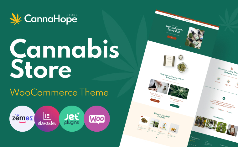 医用大麻和大麻 woocommerce 主题