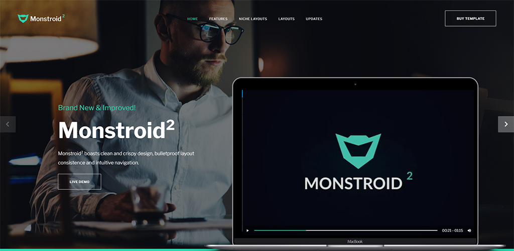 Monstroid2多目的ウェブサイトテンプレート