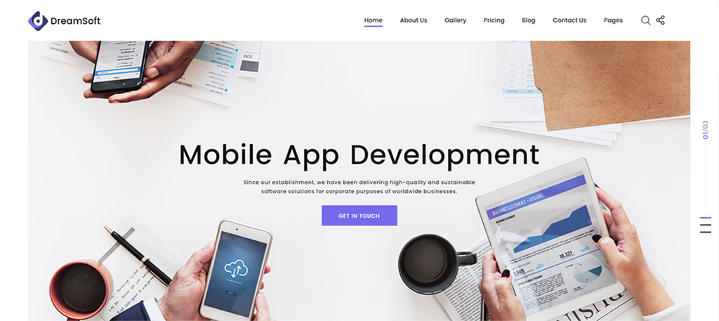 DreamSoft：最高のレスポンシブHTML5テンプレート