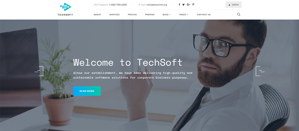 Techsoft：最高のレスポンシブHTML5テンプレート