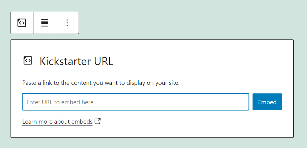 Incrustar una campaña de Kickstarter en WordPress