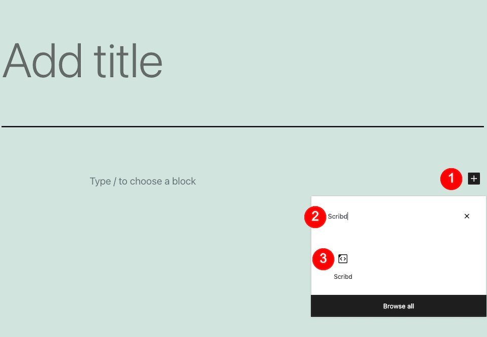 Scribd einbetten