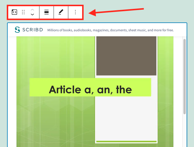 Scribd einbetten