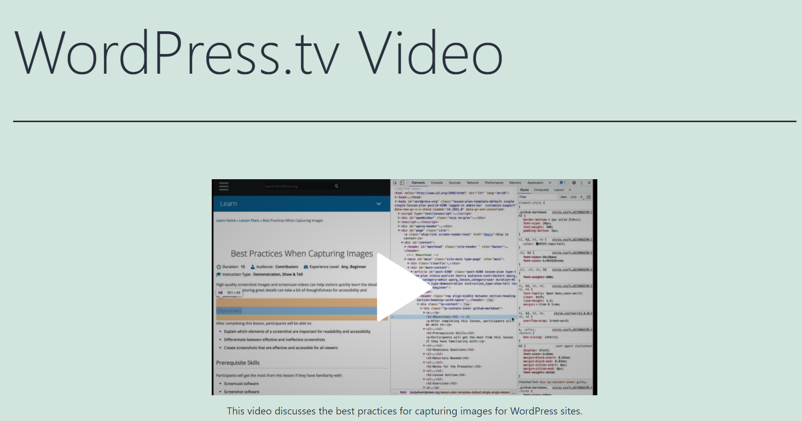 Agregar un título a un video de WordPress.tv.