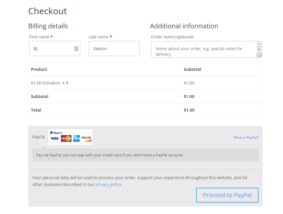 woocommerce Standard-Checkout-Seiten
