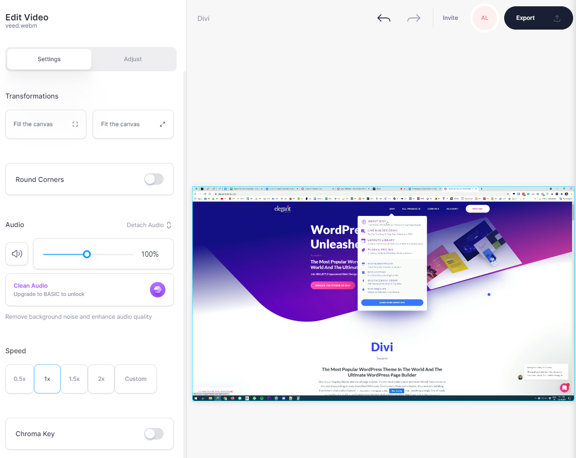 Editar un video usando VEED.IO