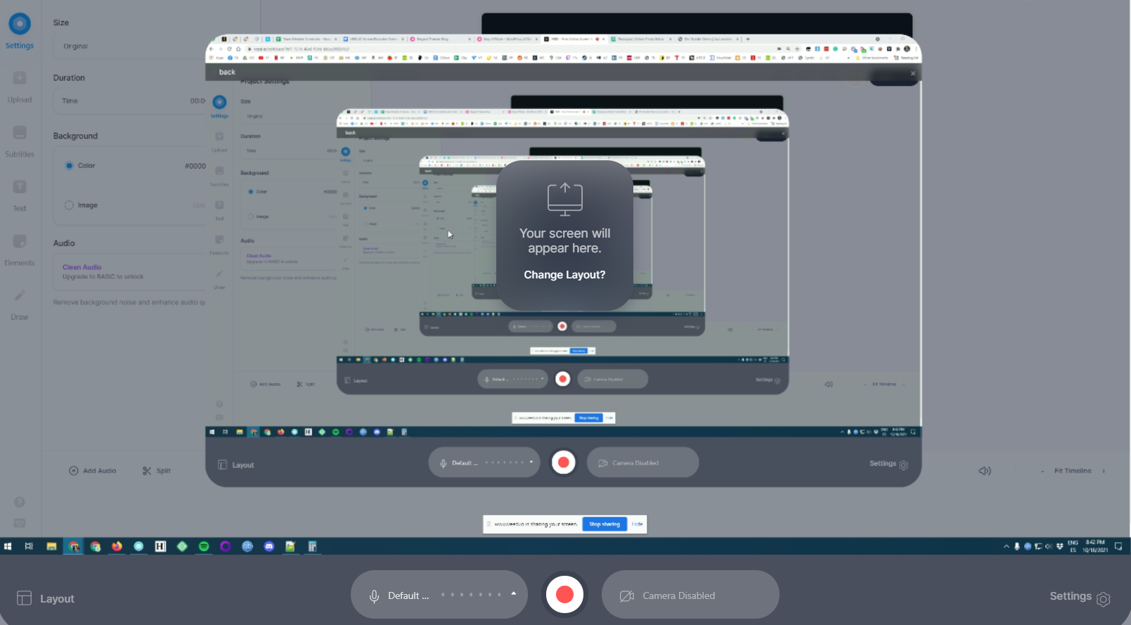 Grabar tu pantalla usando VEED.IO
