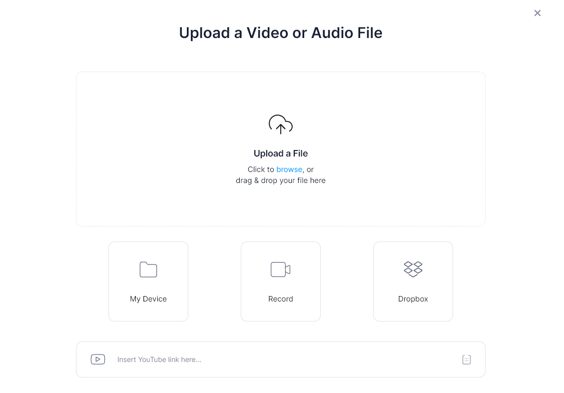 Subir un video a VEED.IO