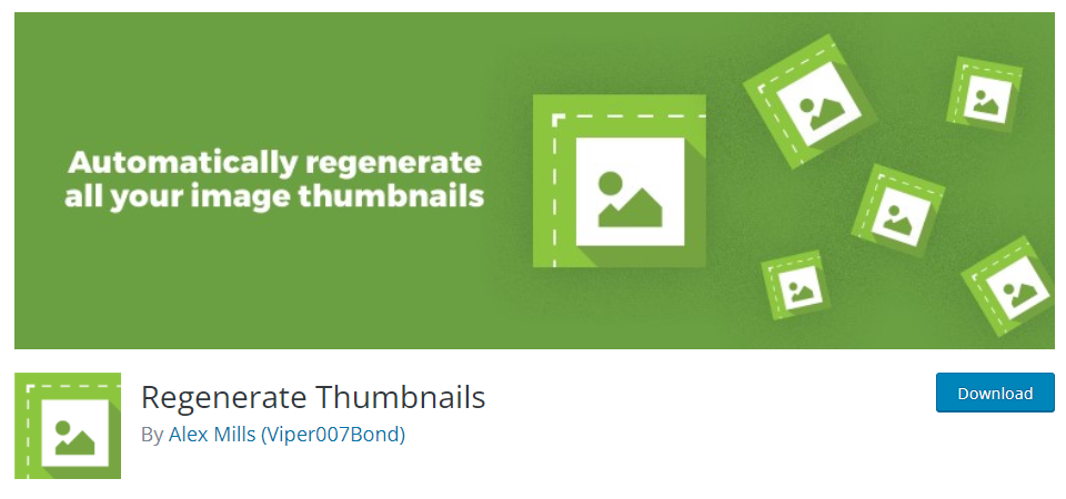 régénérer les vignettes des plugins de développeur Web