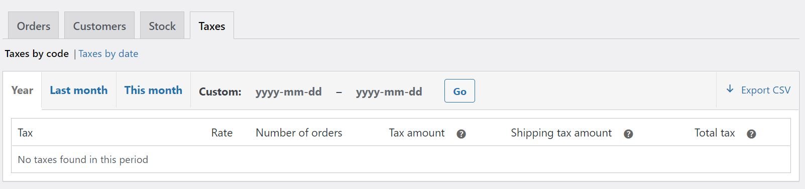 WooCommerce'de vergi raporları