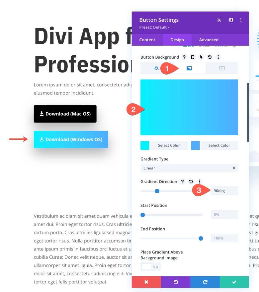divi'de ilgili işletim sistemleri için indirme düğmelerini göster