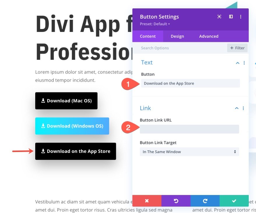 divi'de ilgili işletim sistemleri için indirme düğmelerini göster