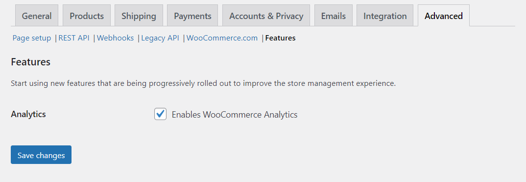 Funzionalità di sviluppo di WooCommerce