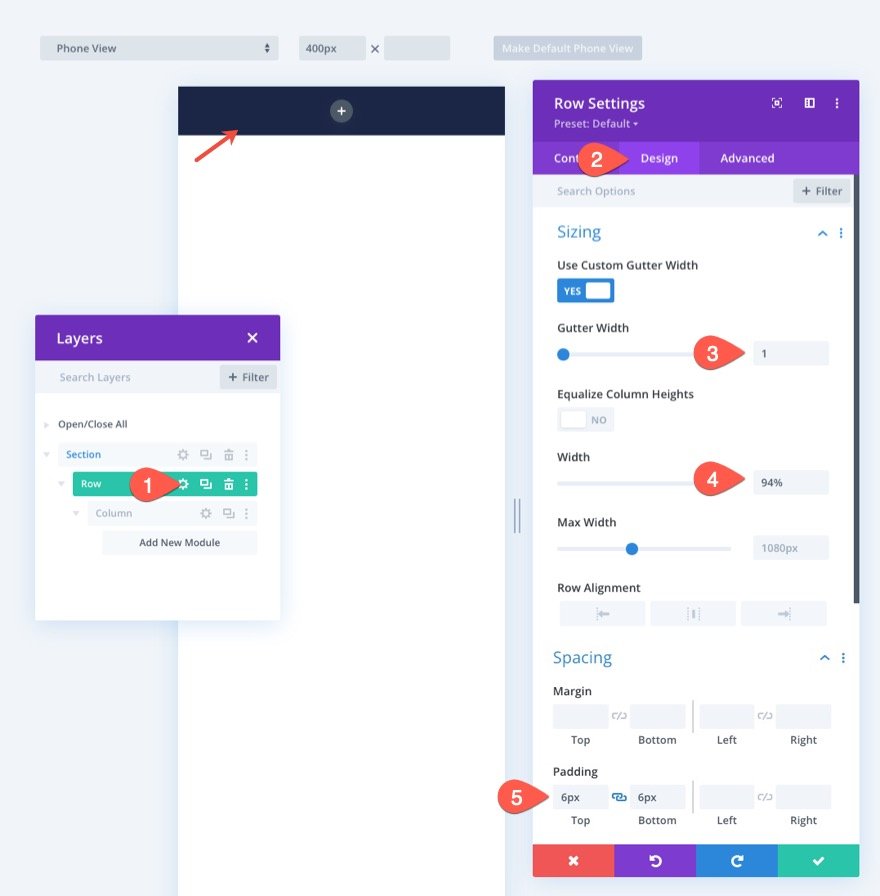 липкие нижние колонтитулы для мобильных устройств divi