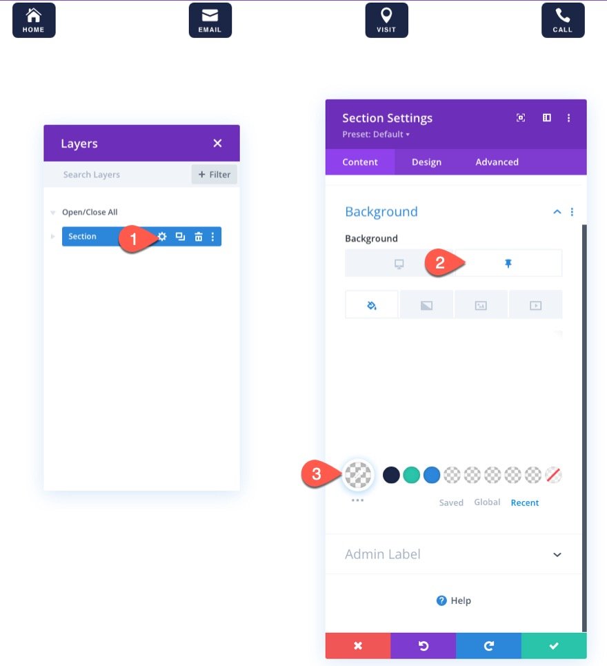 липкие нижние колонтитулы для мобильных устройств divi
