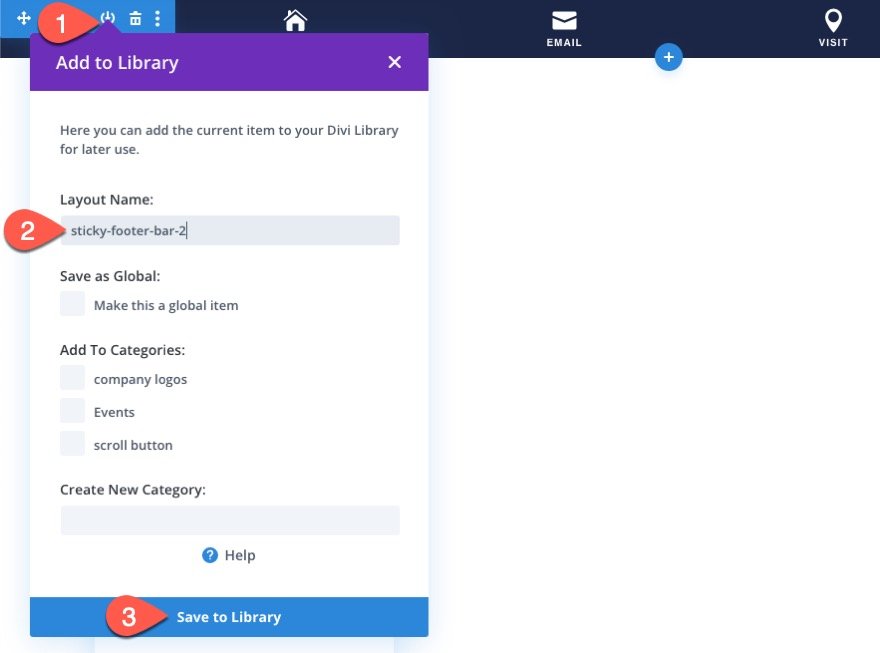 липкие нижние колонтитулы для мобильных устройств divi