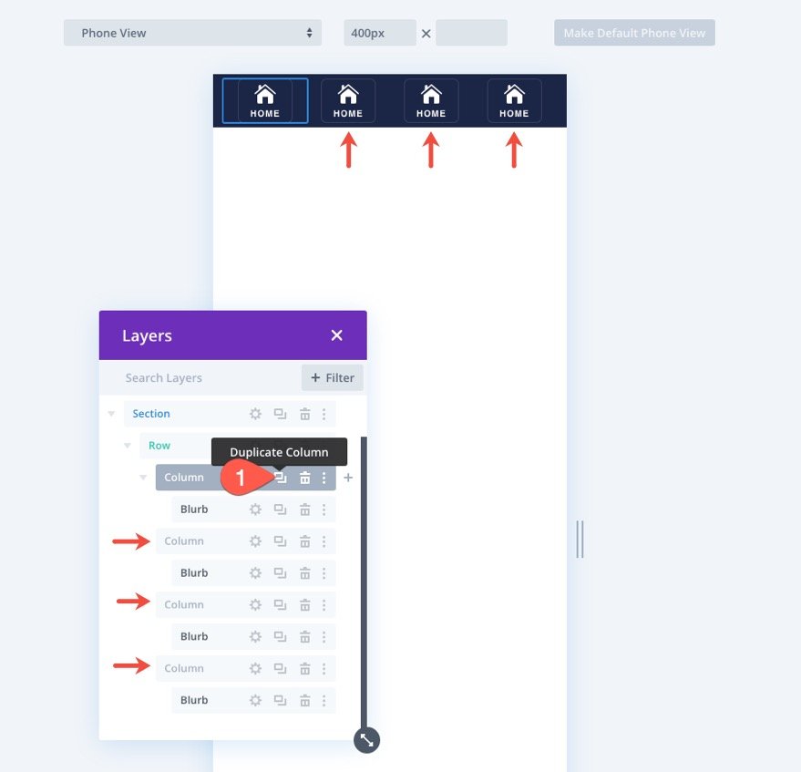 липкие нижние колонтитулы для мобильных устройств divi
