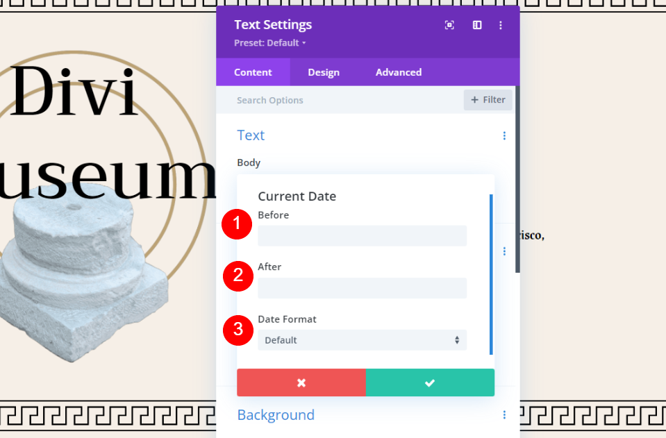 添加 Divi 版權頁腳信息